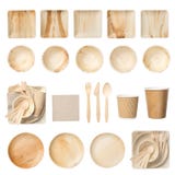 Eco friendly disposable tableware stock image Eco friendly disposable tableware stock image