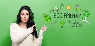 Eco Friendly with young woman
