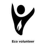 Eco si offre volontariamente il vettore dell'icona isolato su fondo bianco, raggiro di logo illustrazione di stock Eco si offre volontariamente il vettore dell'icona isolato su fondo bianco, raggiro di logo illustrazione di stock