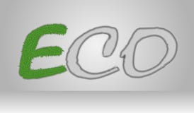 Eco-Text mit grünem Moos vektor abbildung Eco-Text mit grünem Moos vektor abbildung