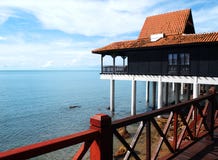 Eco tourism - seaside resort with solar panel