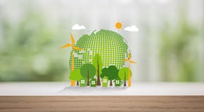 Eco vänlig jord på trä arkivfoton Eco vänlig jord på trä arkivfoton