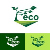 Eco zieleni logo projekta szablon - wektor royalty ilustracja Eco zieleni logo projekta szablon - wektor royalty ilustracja