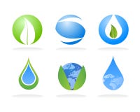 Ecology nature logo elements