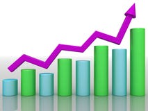 Economic Growth Charts №1 Royalty Free Stock Photography