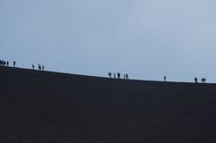 On the edge of a Etna`s crater