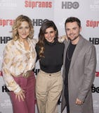 Edie Falco, Jamie-Lynn Sigler und Robert Iler stockfotografie Edie Falco, Jamie-Lynn Sigler und Robert Iler stockfotografie