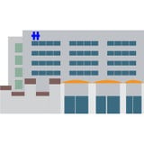Edificio aislado del hospital stock de ilustración Edificio aislado del hospital stock de ilustración