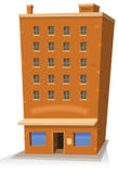 Edificio comercial de la historieta stock de ilustración Edificio comercial de la historieta stock de ilustración