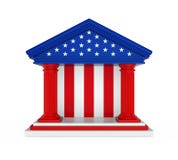 Edificio di American Bank isolato royalty illustrazione gratis Edificio di American Bank isolato royalty illustrazione gratis
