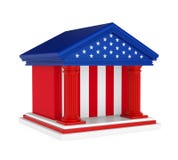 Edificio di American Bank isolato illustrazione di stock Edificio di American Bank isolato illustrazione di stock
