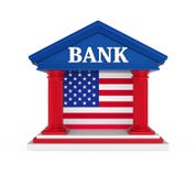 Edificio di American Bank isolato illustrazione vettoriale Edificio di American Bank isolato illustrazione vettoriale