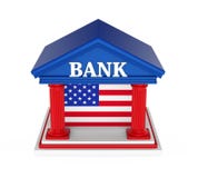 Edificio di American Bank isolato illustrazione vettoriale Edificio di American Bank isolato illustrazione vettoriale