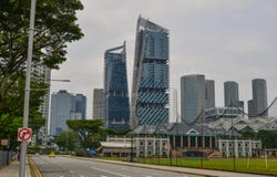 Edificios modernos en Singapur foto de archivo Edificios modernos en Singapur foto de archivo