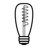 Edison-Spiralenlampe Entwurfsartillustration stock abbildung Edison-Spiralenlampe Entwurfsartillustration stock abbildung