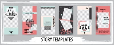 In editable malplaatje voor sociale netwerkenverhalen, vectorillustratie vector illustratie In editable malplaatje voor sociale netwerkenverhalen, vectorillustratie vector illustratie