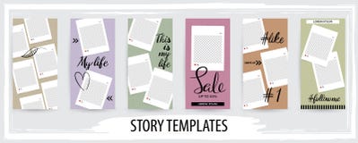 In editable malplaatje voor sociale netwerkenverhalen, vectorillustratie royalty-vrije illustratie In editable malplaatje voor sociale netwerkenverhalen, vectorillustratie royalty-vrije illustratie