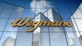 Editorial, Wegmans Food Market, Inc. logo on glass building.
