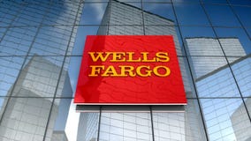 Editorial, Wells Fargo logo on glass building.