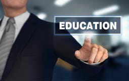 Educación que empuja el ejemplo del concepto 3d stock de ilustración Educación que empuja el ejemplo del concepto 3d stock de ilustración