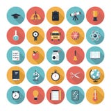 Education flat icons set vector illustration Education flat icons set vector illustration