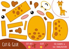 Education paper game for children, Giraffe stock illustration Education paper game for children, Giraffe stock illustration