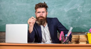 Educator finished explanation, asking is all clear. Who ready to answer question. Teacher bearded hipster with stock photography Educator finished explanation, asking is all clear. Who ready to answer question. Teacher bearded hipster with stock photography