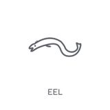 Eel linear icon. Modern outline Eel logo concept on white backgr stock illustration Eel linear icon. Modern outline Eel logo concept on white backgr stock illustration