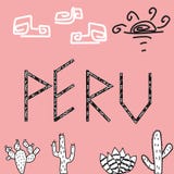 Een aardig beeld met een pen en cactusinschrijving royalty-vrije illustratie Een aardig beeld met een pen en cactusinschrijving royalty-vrije illustratie