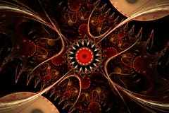 Een abstract computer geproduceerd fractal ontwerp stock illustratie Een abstract computer geproduceerd fractal ontwerp stock illustratie
