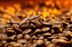 Een detail van coffekorrels Een detail van coffekorrels