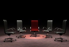 Een groep bureaustoelen die de concepten leiding, tribune uit van de verschillende menigte vertegenwoordigen, vector illustratie Een groep bureaustoelen die de concepten leiding, tribune uit van de verschillende menigte vertegenwoordigen, vector illustratie