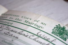 Een inzameling van oude uitstekende familiedocumenten stock afbeelding Een inzameling van oude uitstekende familiedocumenten stock afbeelding