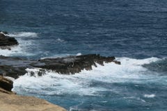 Een mening van Lanai-Vooruitzicht in Honolulu Oahu Hawaï royalty-vrije stock afbeeldingen Een mening van Lanai-Vooruitzicht in Honolulu Oahu Hawaï royalty-vrije stock afbeeldingen