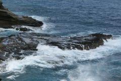 Een mening van Lanai-Vooruitzicht in Honolulu Oahu Hawaï royalty-vrije stock afbeeldingen Een mening van Lanai-Vooruitzicht in Honolulu Oahu Hawaï royalty-vrije stock afbeeldingen