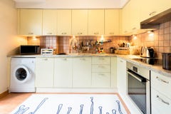 Een modern keuken binnenlands ontwerp royalty-vrije stock fotografie Een modern keuken binnenlands ontwerp royalty-vrije stock fotografie