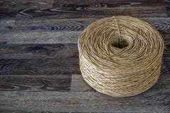 Een oud gerold katoenen koord royalty-vrije stock fotografie Een oud gerold katoenen koord royalty-vrije stock fotografie