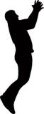 Een springende het silhouetvector van het jongenslichaam royalty-vrije illustratie Een springende het silhouetvector van het jongenslichaam royalty-vrije illustratie