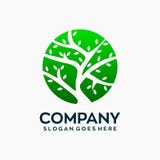 Eenvoudige Cirkelboom Logo Design Template royalty-vrije illustratie Eenvoudige Cirkelboom Logo Design Template royalty-vrije illustratie
