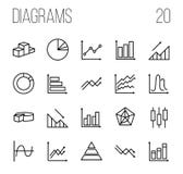 Eenvoudige Reeks van Diagram en Grafiek stock illustratie Eenvoudige Reeks van Diagram en Grafiek stock illustratie