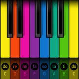 Eerste pianoles vector illustratie Eerste pianoles vector illustratie