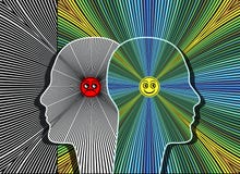 Efeitos da atitude positiva ilustração stock Efeitos da atitude positiva ilustração stock
