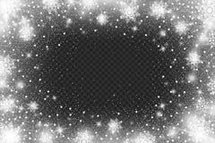 Effet de gel de neige sur le fond transparent Lumières et flocons de neige blancs lumineux abstraits de miroitement Tempête de ne Photographie stock libre de droits Effet de gel de neige sur le fond transparent Lumières et flocons de neige blancs lumineux abstraits de miroitement Tempête de ne Photographie stock libre de droits