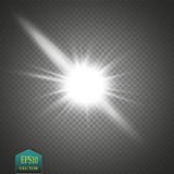 Effet de la lumière de lueur Starburst avec des étincelles sur le fond transparent Illustration de vecteur illustration de vecteur Effet de la lumière de lueur Starburst avec des étincelles sur le fond transparent Illustration de vecteur illustration de vecteur