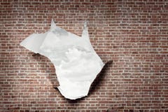 Effet de trou de papier déchiré dans le mur illustration stock Effet de trou de papier déchiré dans le mur illustration stock