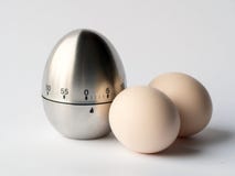 Egg timer and eggs stock photography Egg timer and eggs stock photography