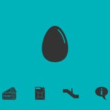 Egg vector icon flat stock illustration Egg vector icon flat stock illustration