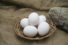 Eggs In The Basket Stock Image