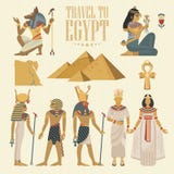 Egypt travel vector set. Egyptian traditional icons in flat design. Holiday banner. Vacation and summer. vector illustration Egypt travel vector set. Egyptian traditional icons in flat design. Holiday banner. Vacation and summer. vector illustration