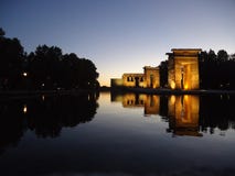 Egyptisk tempel i Madrid Spanien arkivfoto Egyptisk tempel i Madrid Spanien arkivfoto
